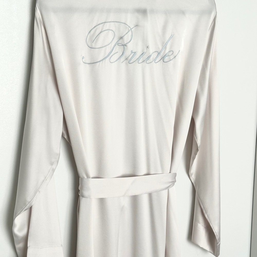 Victoria's Secret Bride Embellished Satin Long Robe
